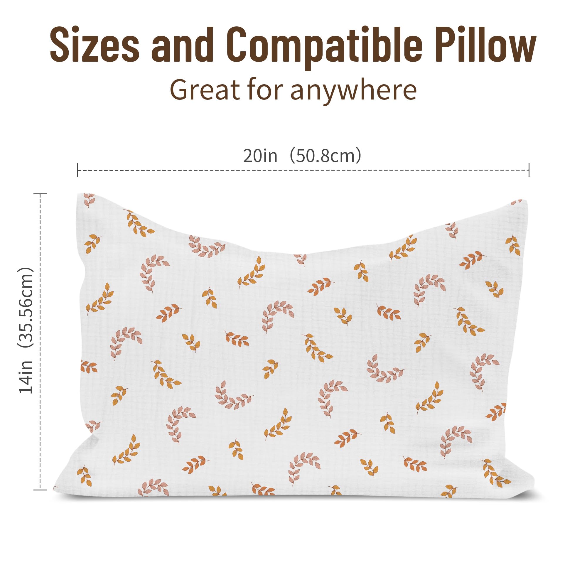 Wimist toddler pillowcase muslin texture, soft and skin-friendly naps