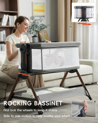 Winchild bassinet rocking mechanism enables gentle nighttime soothing motions