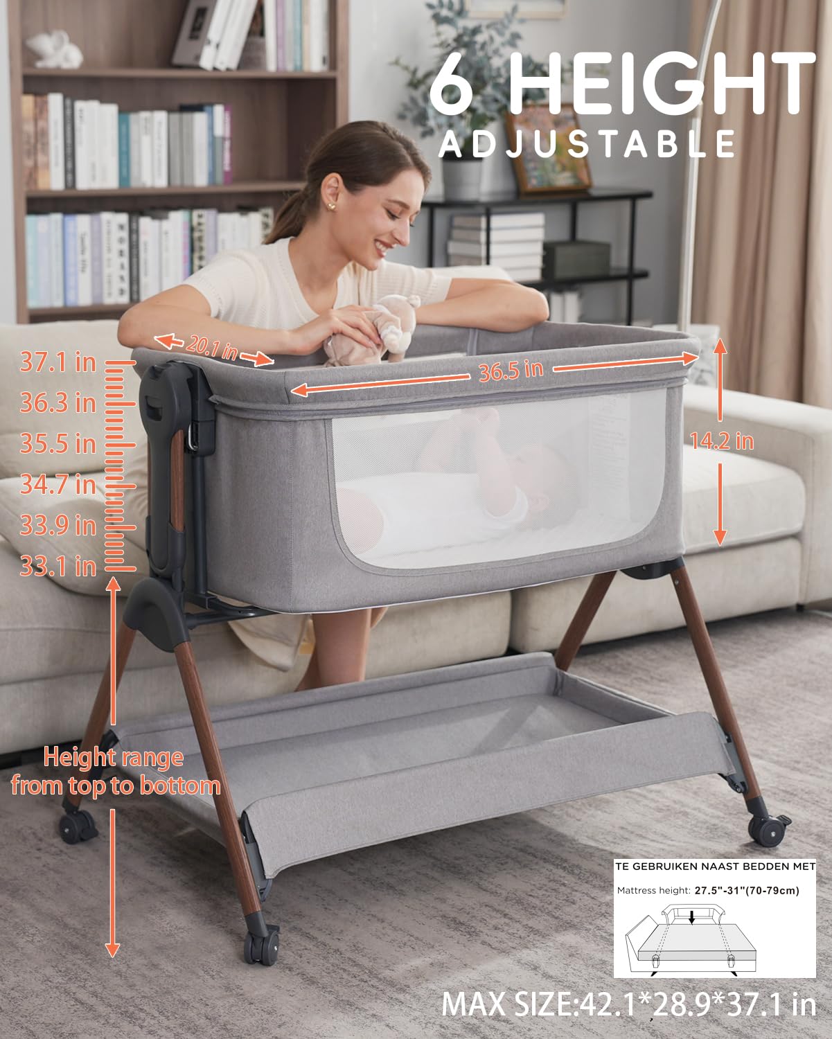 Winchild breathable mattress with three-layer design supports comfortable sleep.
