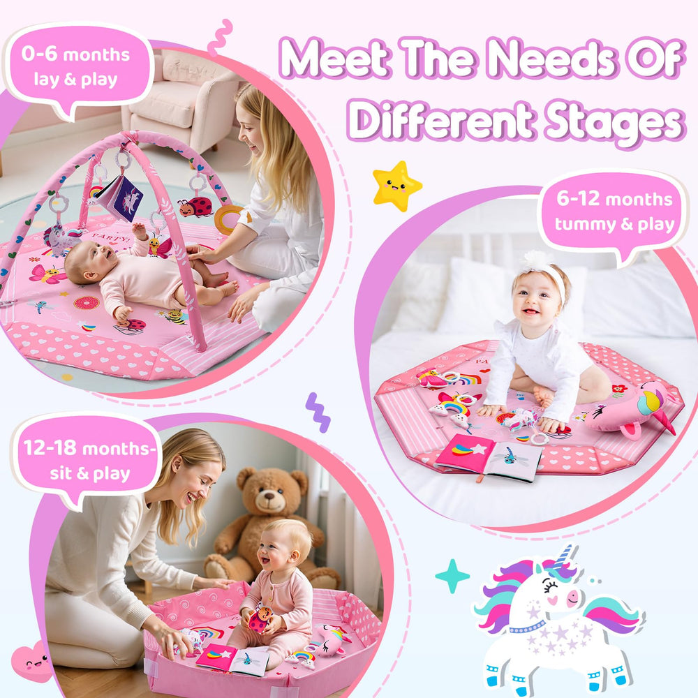 Windidi Unicorn Baby Gym Mat soft cushioned surface for safe play