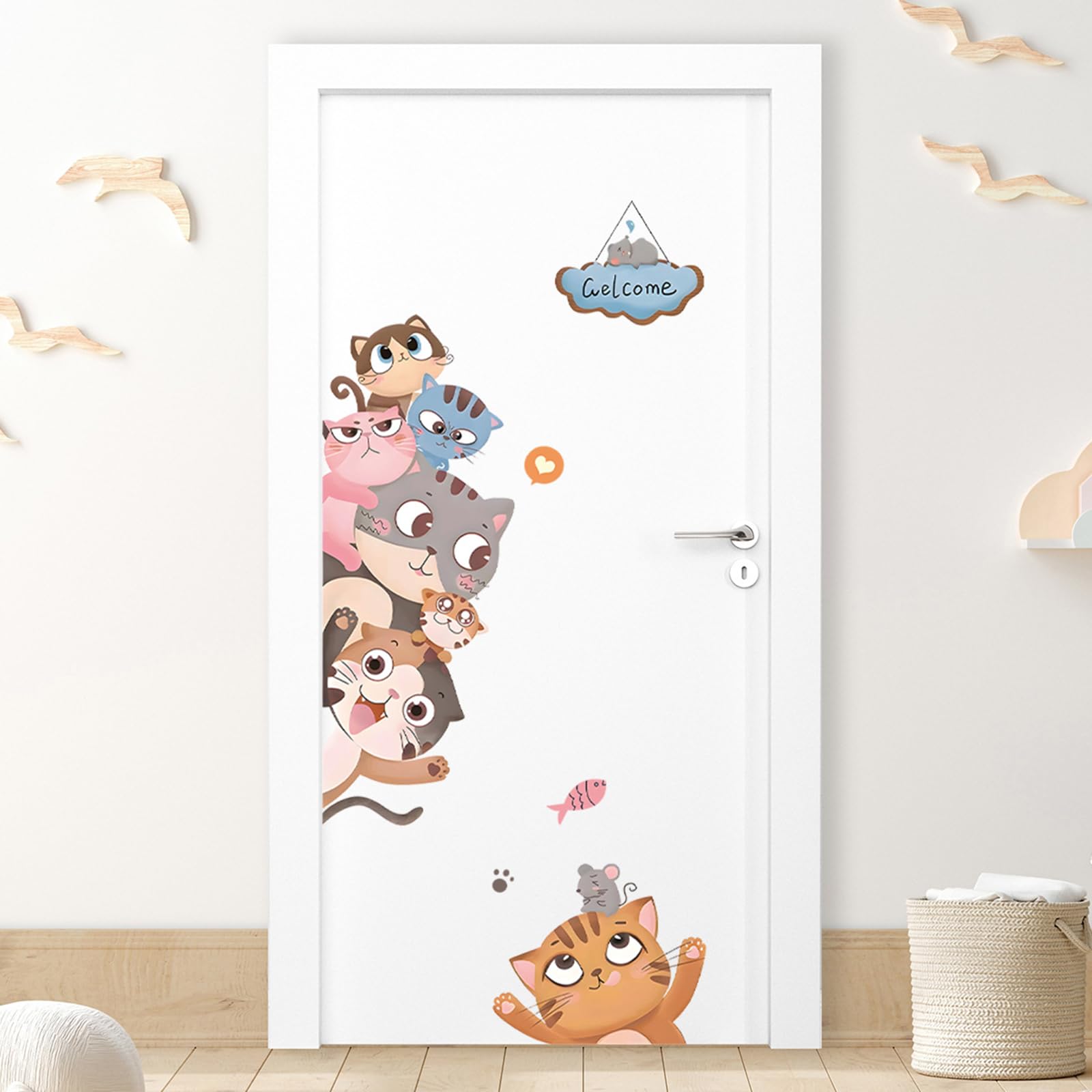 Windvale cat wall decals are eco-friendly and non-toxic for safe kid spaces.