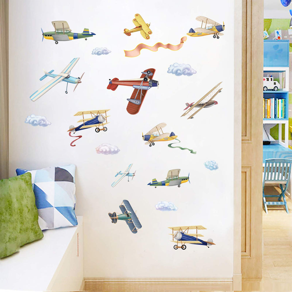 Windvale DIY airplane stickers pack invites kids to customize their space.