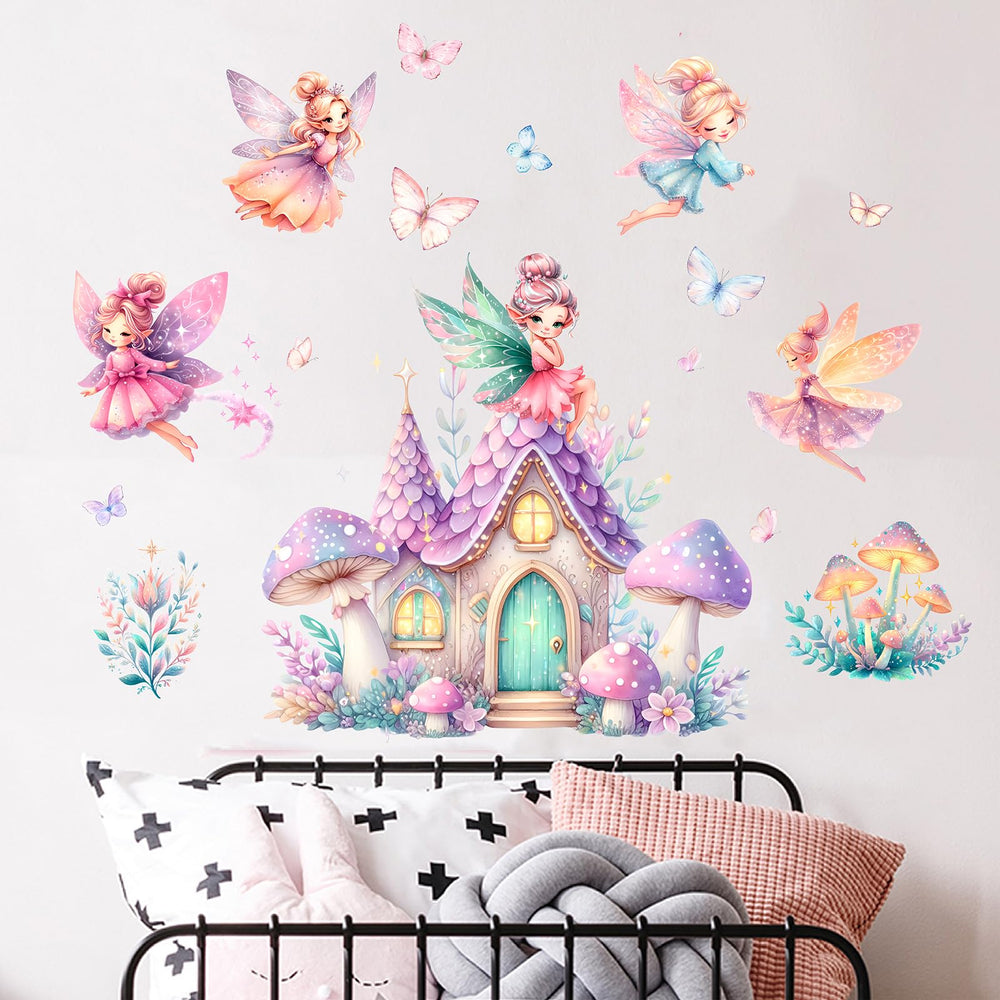 WINDVALE Fairy Wall Stickers Nursery decor set upgrades walls quickly.