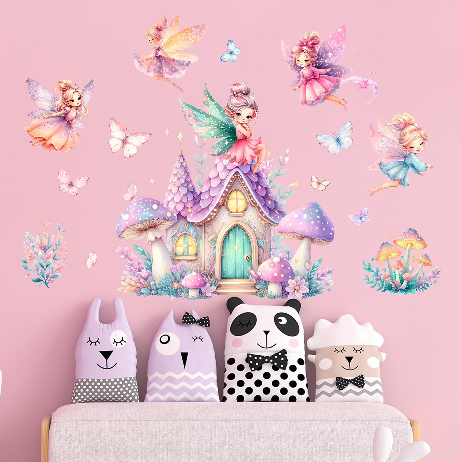 WINDVALE Fairy Wall Stickers Playroom decor set inspires imagination.