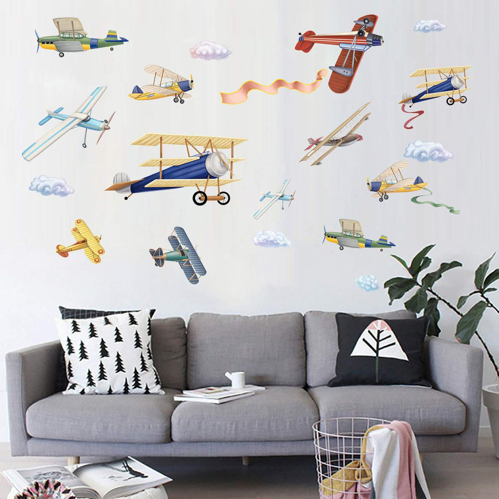 Windvale kids room airplane decoration sparks creativity with DIY wall art.