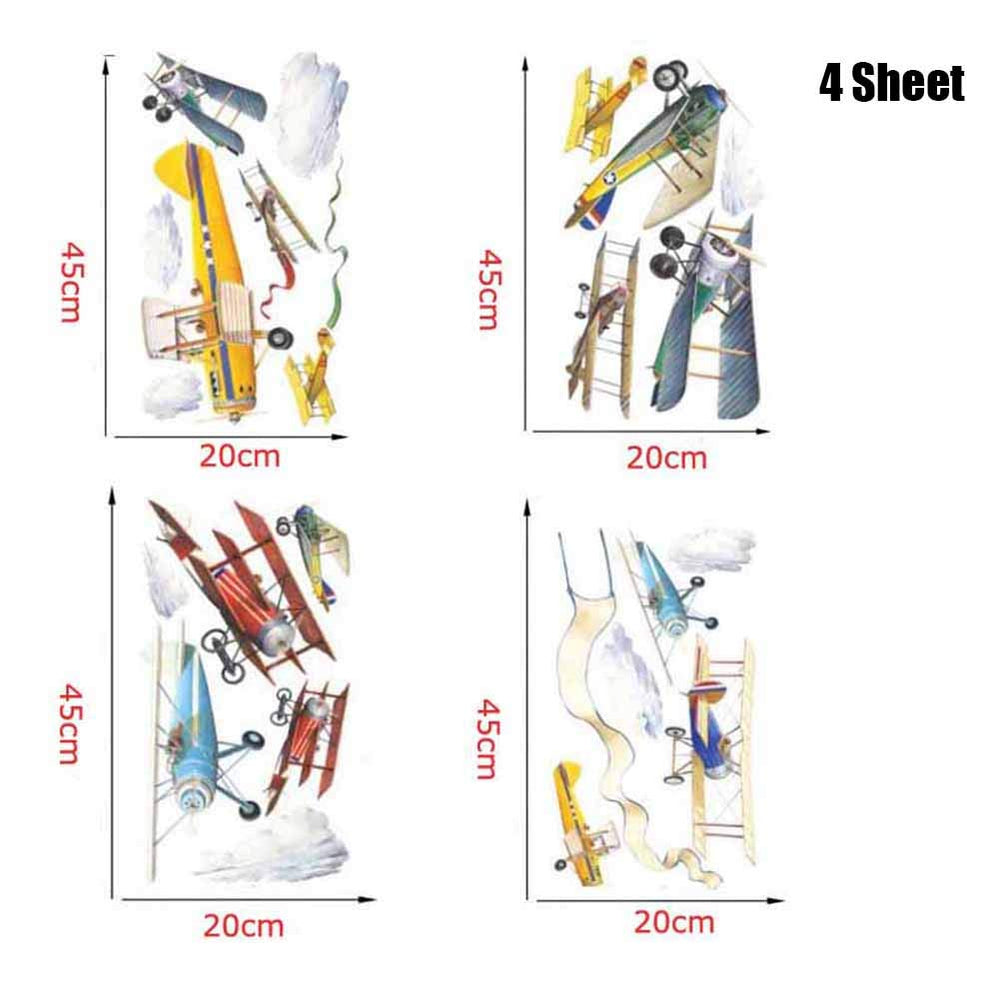 Windvale nursery playroom wall art features watercolor planes for imaginative scenes.