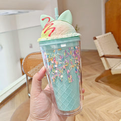 WindySwag lid and straw with silicone seal prevent spills on trips