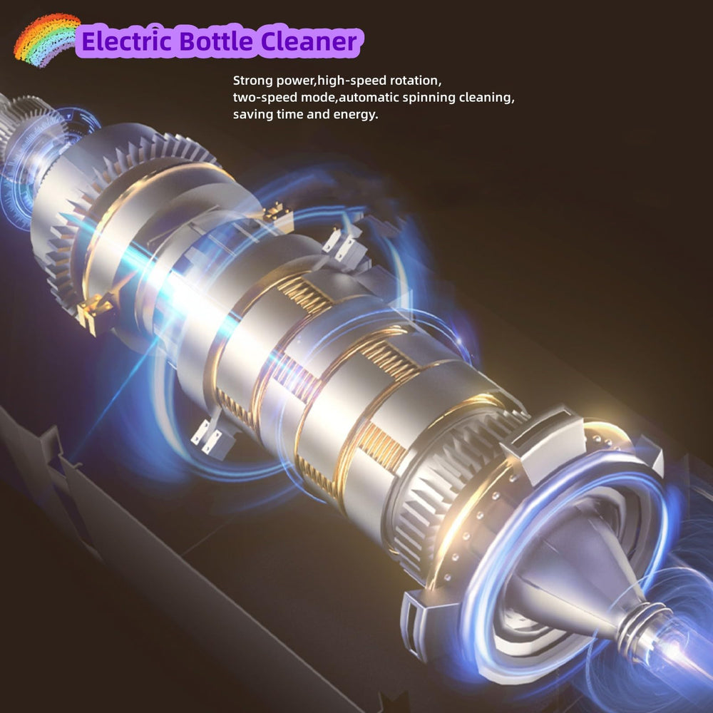 Winforhour electric bottle cleaner with drying rack for air drying.