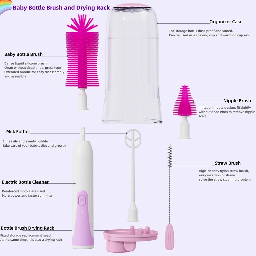 Winforhour silicone bottle brush for gentle bottle cleaning.