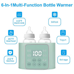 Winged Whale Baby Bottle Warmer LCD display shows precise temperature control.