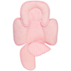 WINGHENLEE 2-in-1 head support for carseat in pink offers stable head and back alignment.