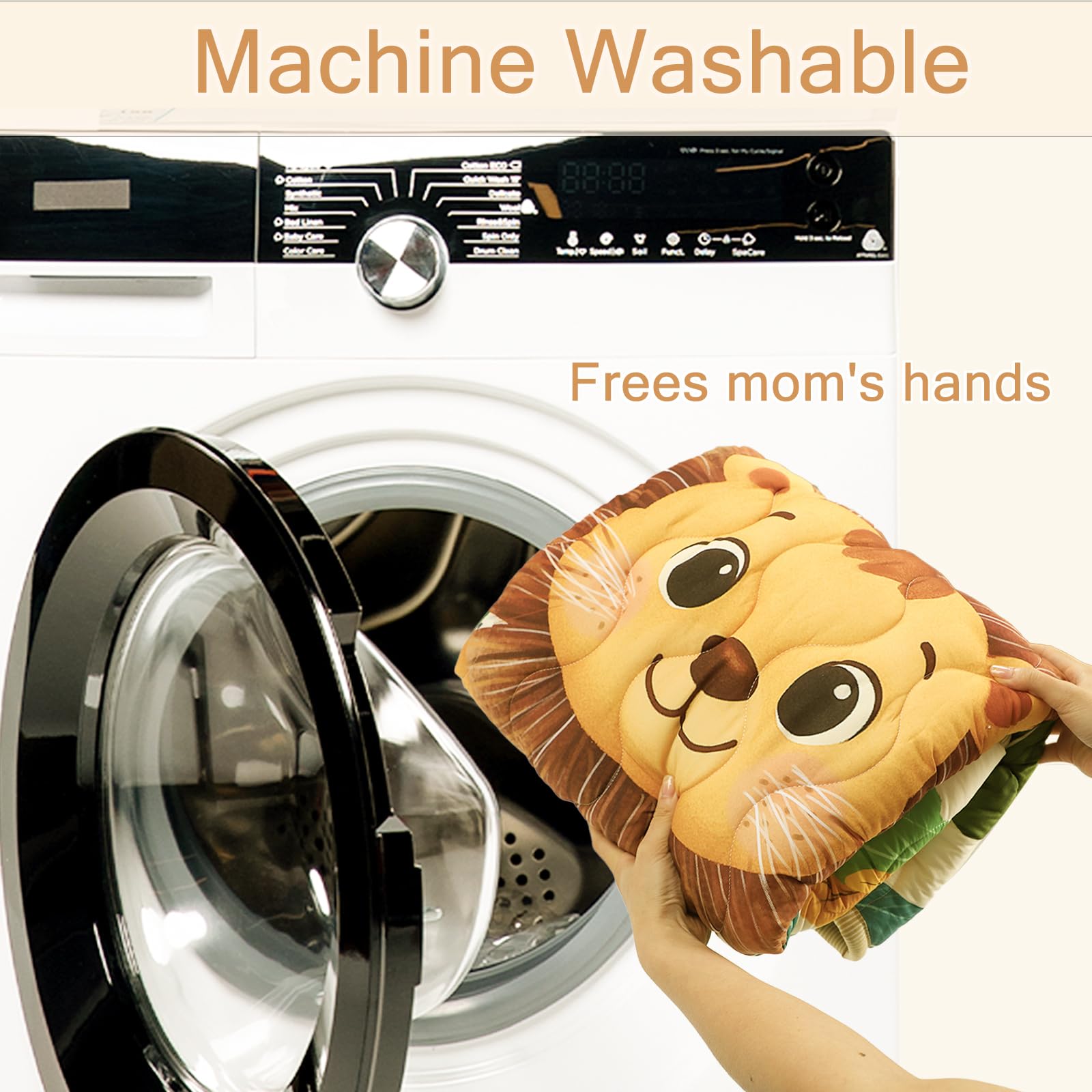 Winghenlee machine washable surface allows quick, simple cleanup.