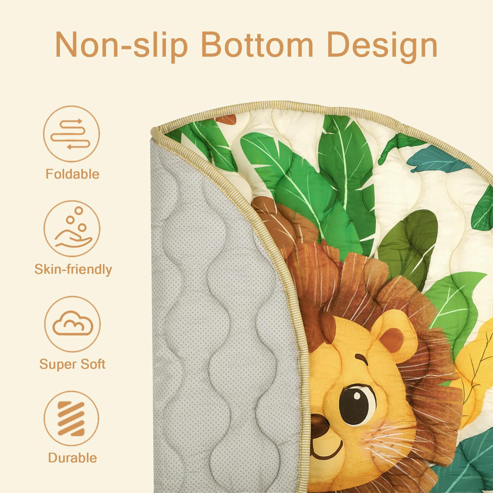 Winghenlee soft microfiber cushion creates a gentle play area.