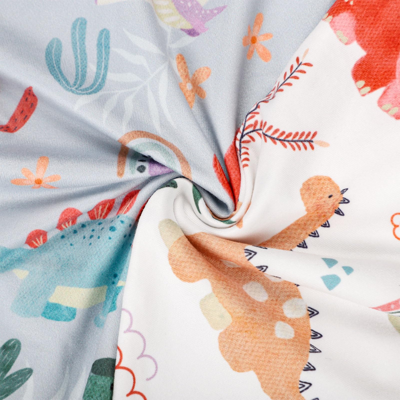 WINGHENLEE Dinosaur nursing pillow cover fits most standard pillows with a secure hidden zipper.