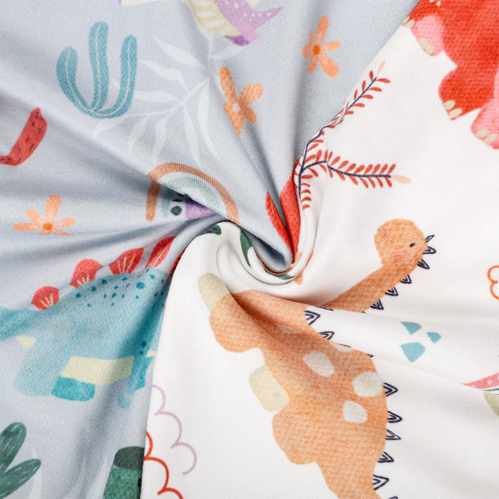 WINGHENLEE Dinosaur nursing pillow cover fits most standard pillows with a secure hidden zipper.