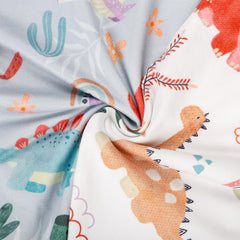 WINGHENLEE Dinosaur nursing pillow cover fits most standard pillows with a secure hidden zipper.