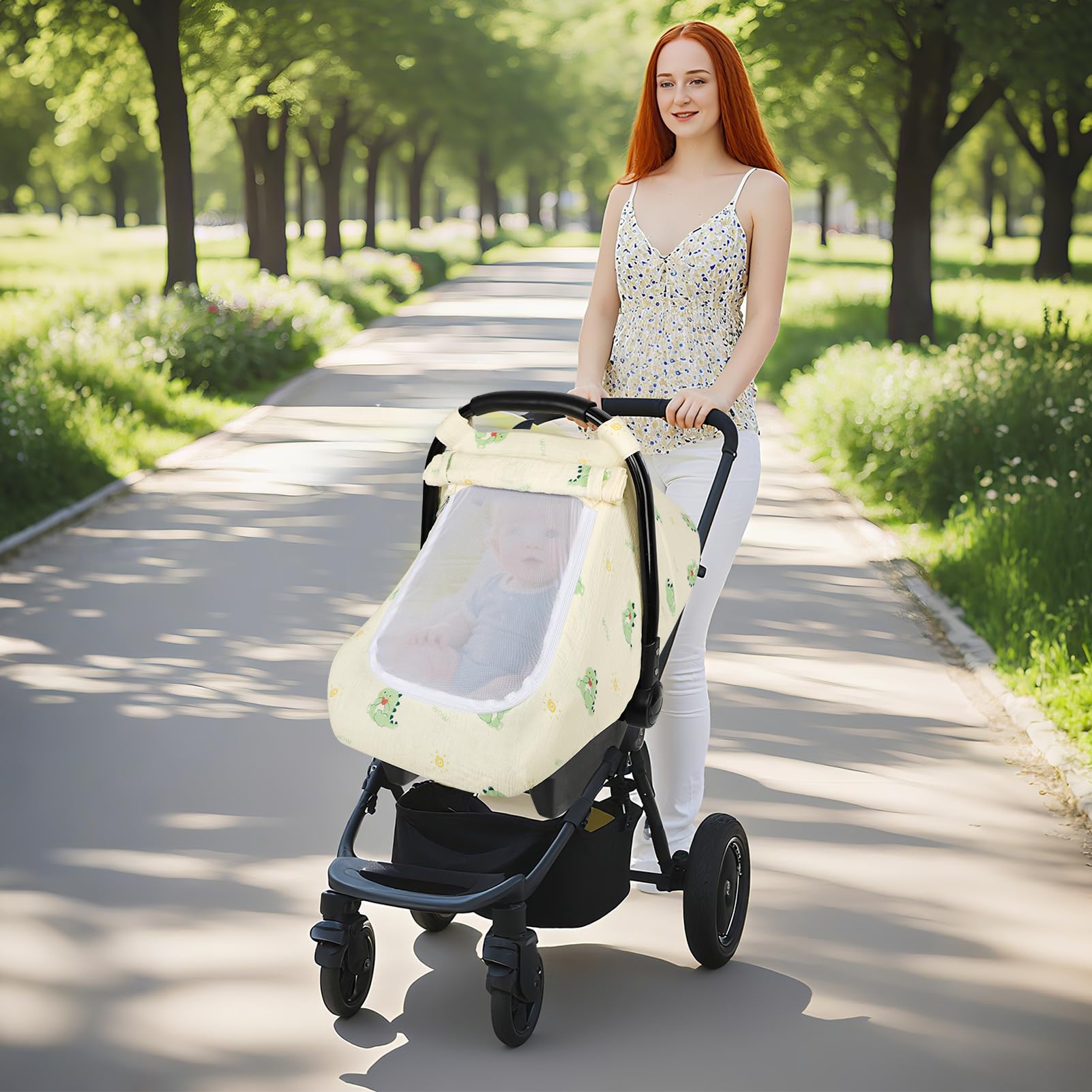 Winghenlee muslin seat cover makes a thoughtful baby gift