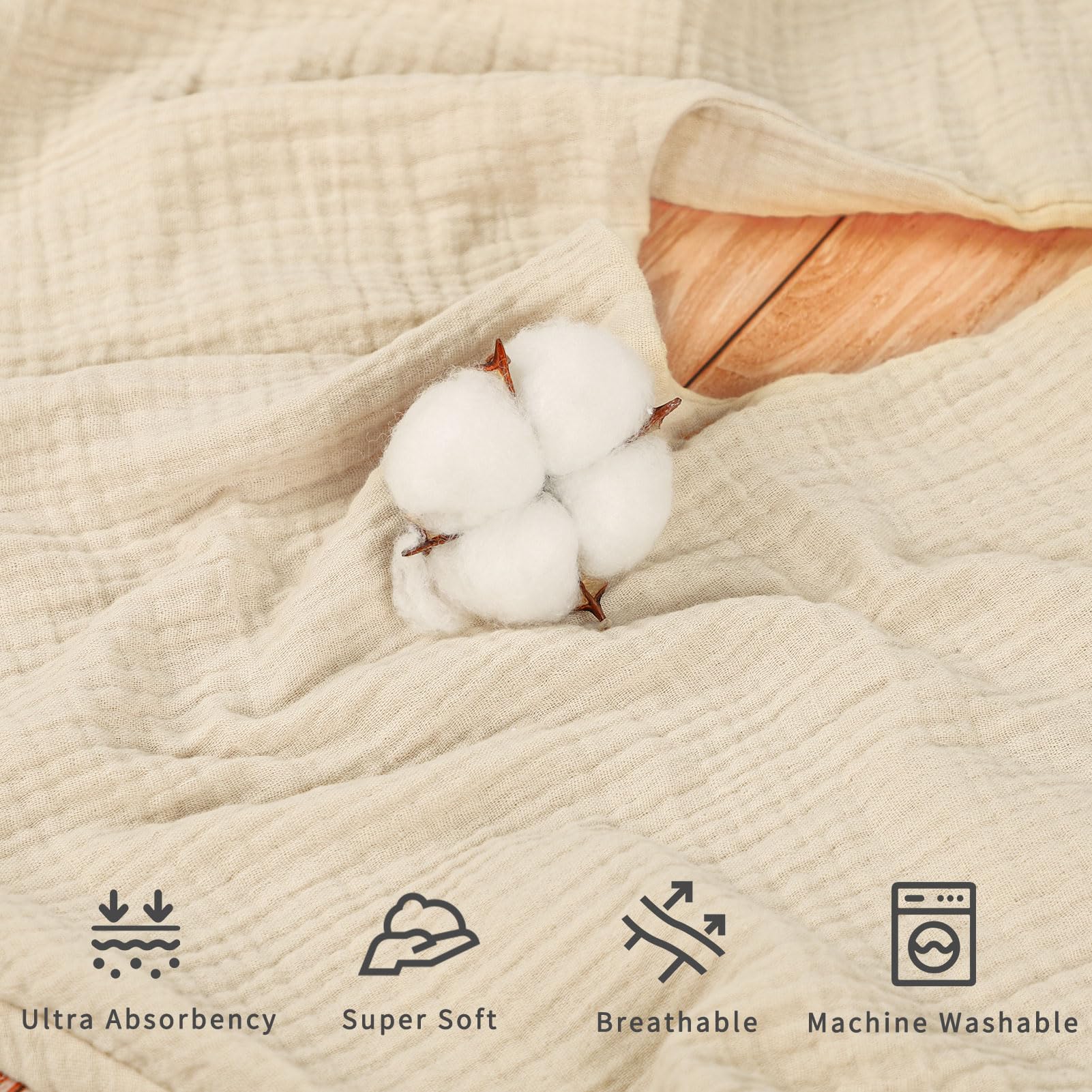 Winghenlee muslin nursing pillow cover side zipper for quick removal.