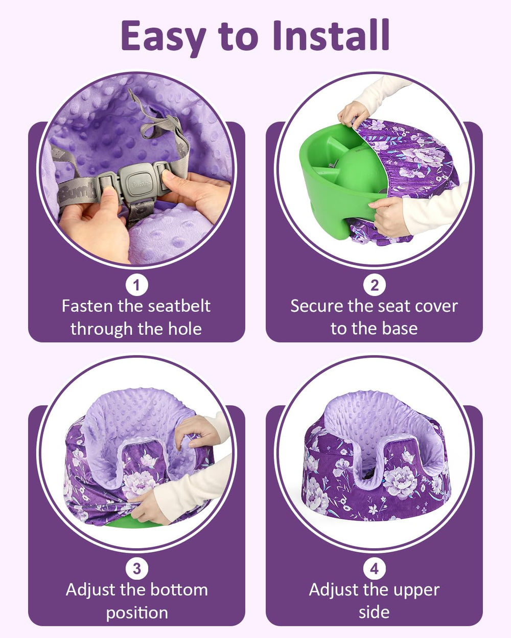 Winghenlee newborn gift idea in purple floral for showers.