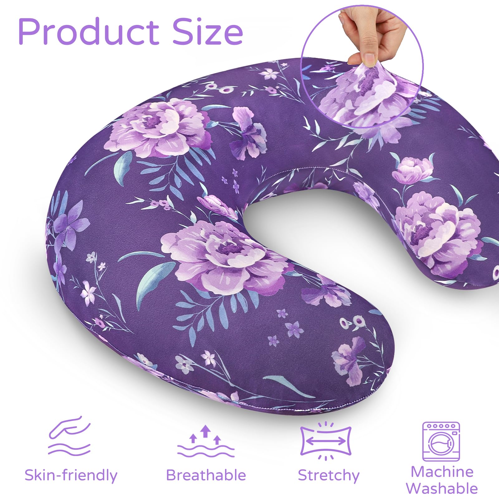WINGHENLEE stretchy-soft fabric detail indicating breathable comfort during feeding