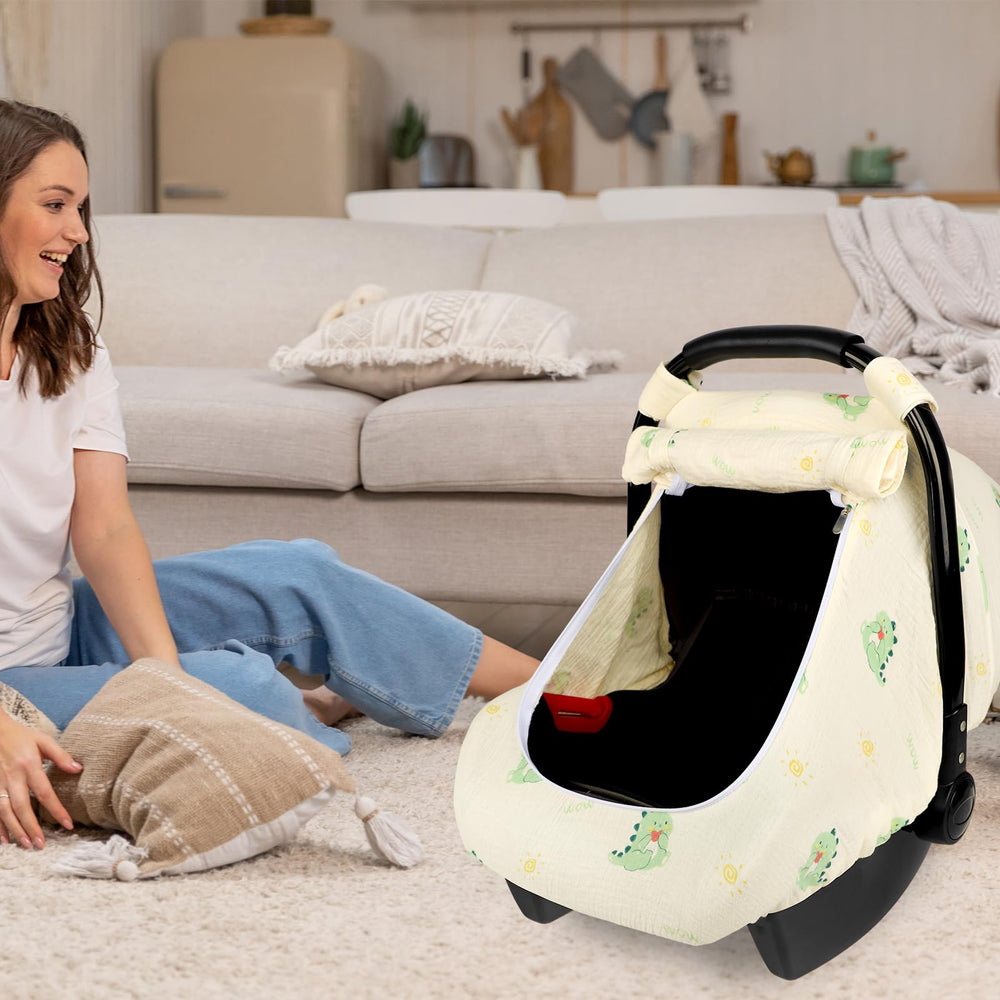 Winghenlee baby car seat cover for travel and shade
