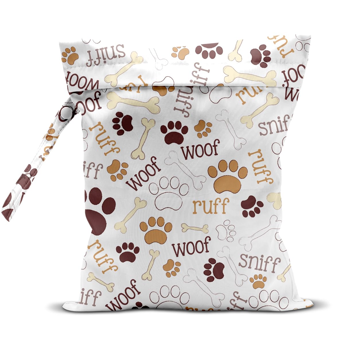 WINGTECA dog diaper bag shows the spacious 12.5x10 inch wet bag for travel.