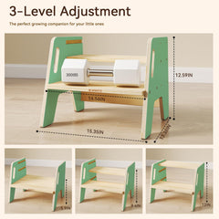 Wingyz toddler step stool with handle provides secure grip for confident climbs