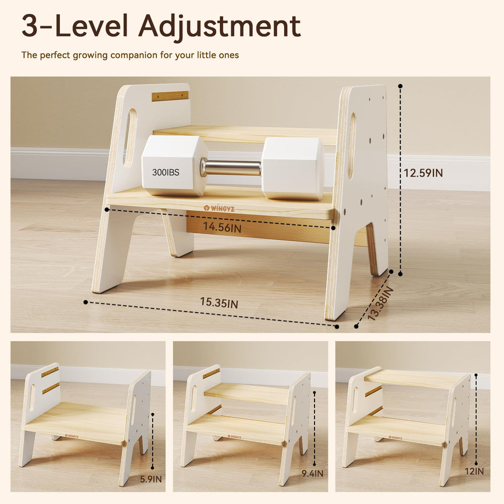 Wingyz toddler stool with handles for extra support during climbs