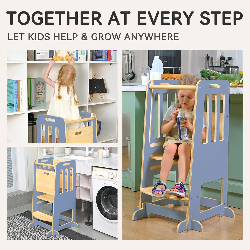 WINGYZ Toddler Tower anti-slip feet prevent movement during use.