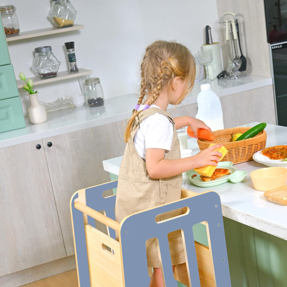 WINGYZ Toddler Tower compact footprint fits standard kitchen spaces.