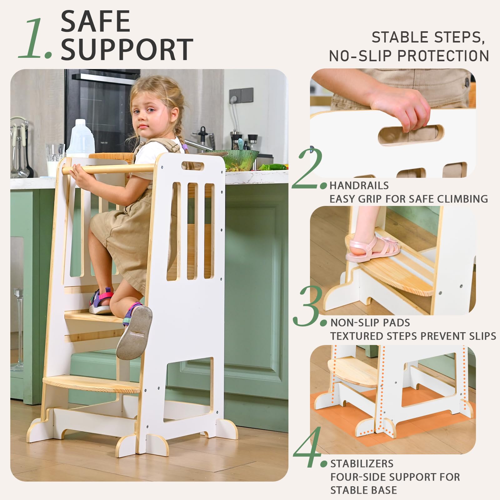 Wingyz Toddler Tower safety rail emphasizes protective design during climbs.