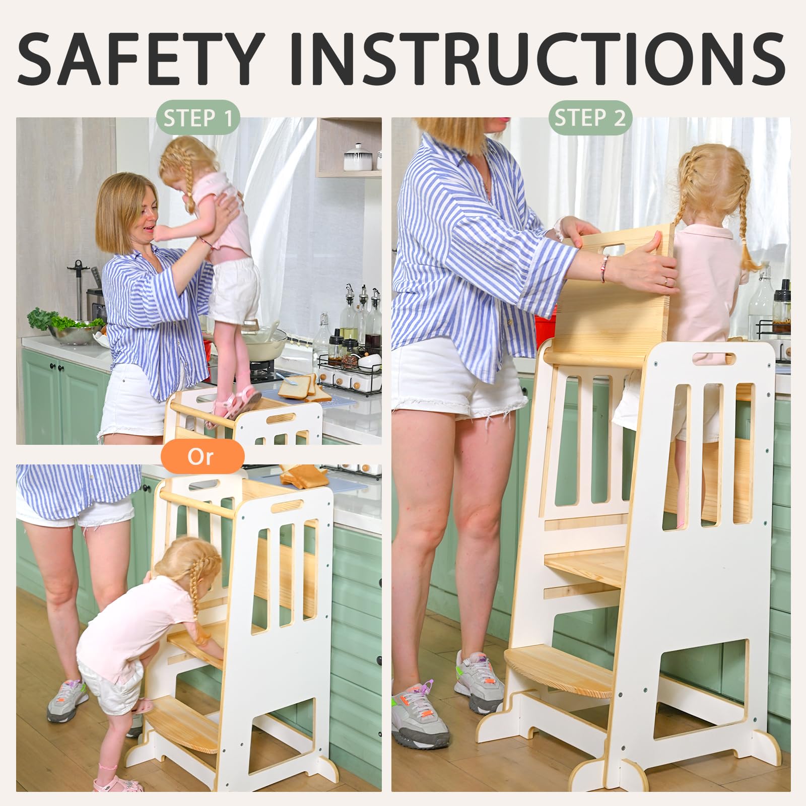 Wingyz Toddler Tower sliding door feature enables easy access for kids.
