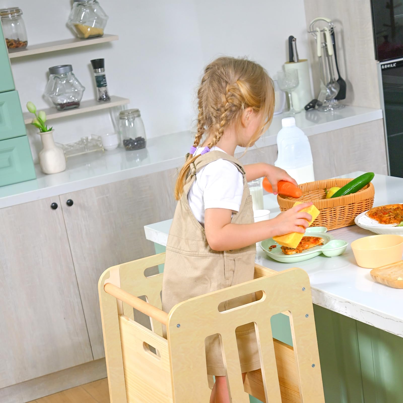 Wingyz Toddler Tower sliding door feature keeps little climber secure.