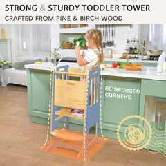 WINGYZ Toddler Tower sliding door enables safe entry and exit.