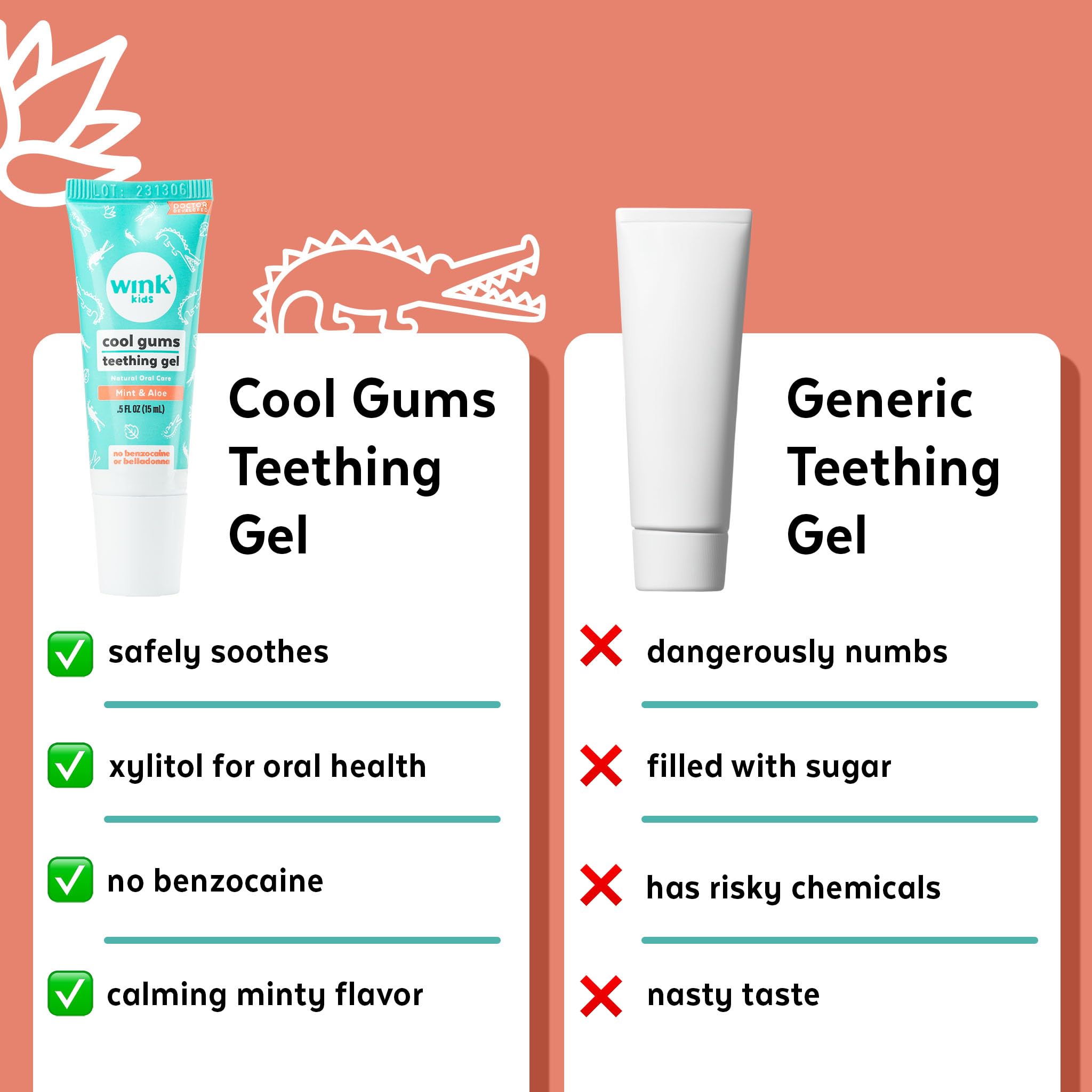 Wink Well menthol peppermint cooling effect provides gentle relief.