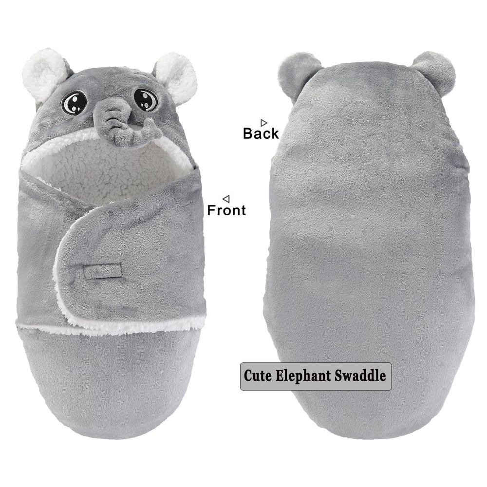Winmany white panda swaddle; soft, breathable warmth for infants.
