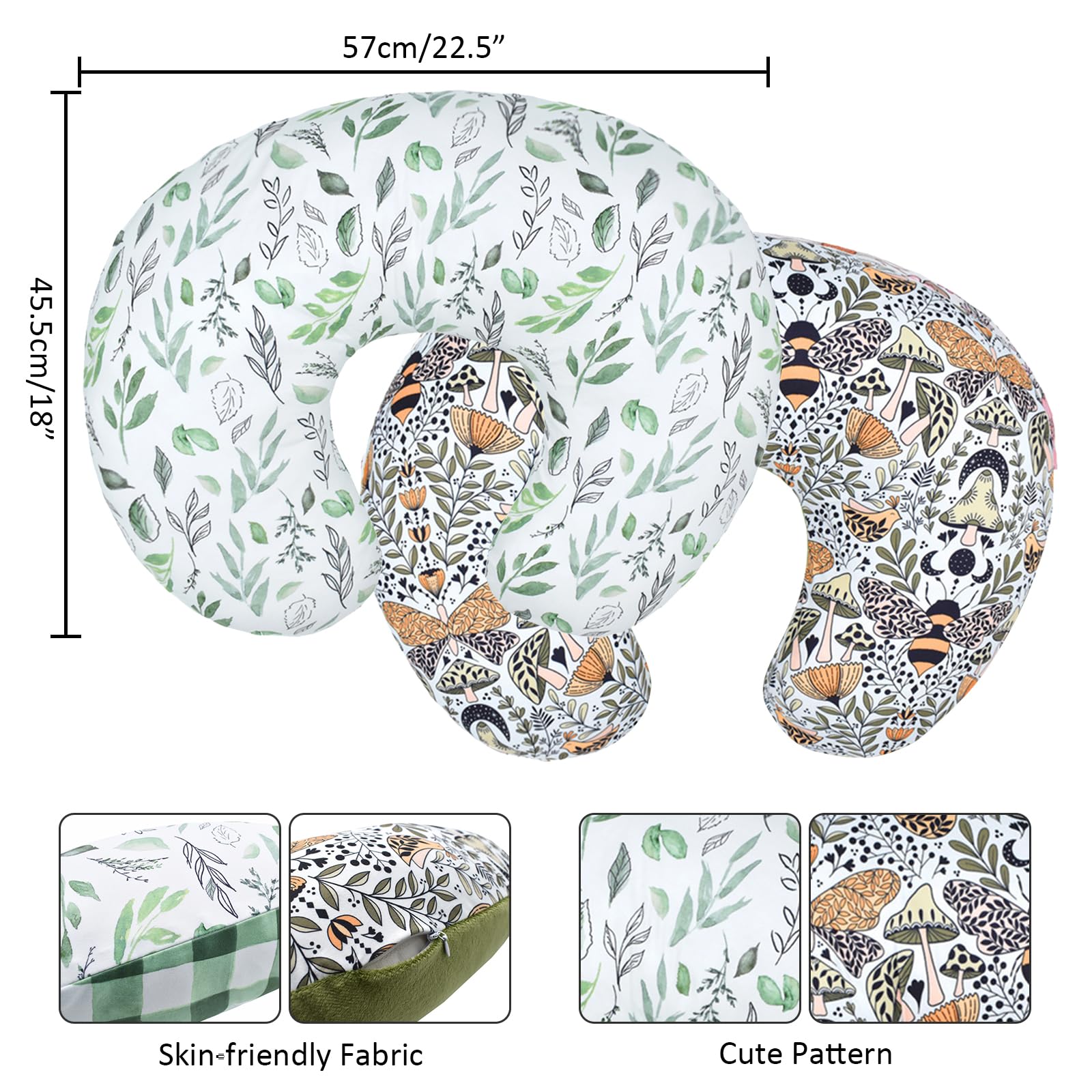 Winmany sunflower-pattern pillow cover brightens the nursery during breastfeeding routines.