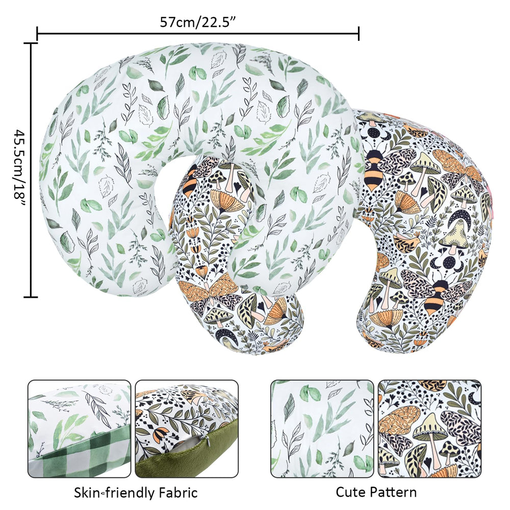 Winmany sunflower-pattern pillow cover brightens the nursery during breastfeeding routines.