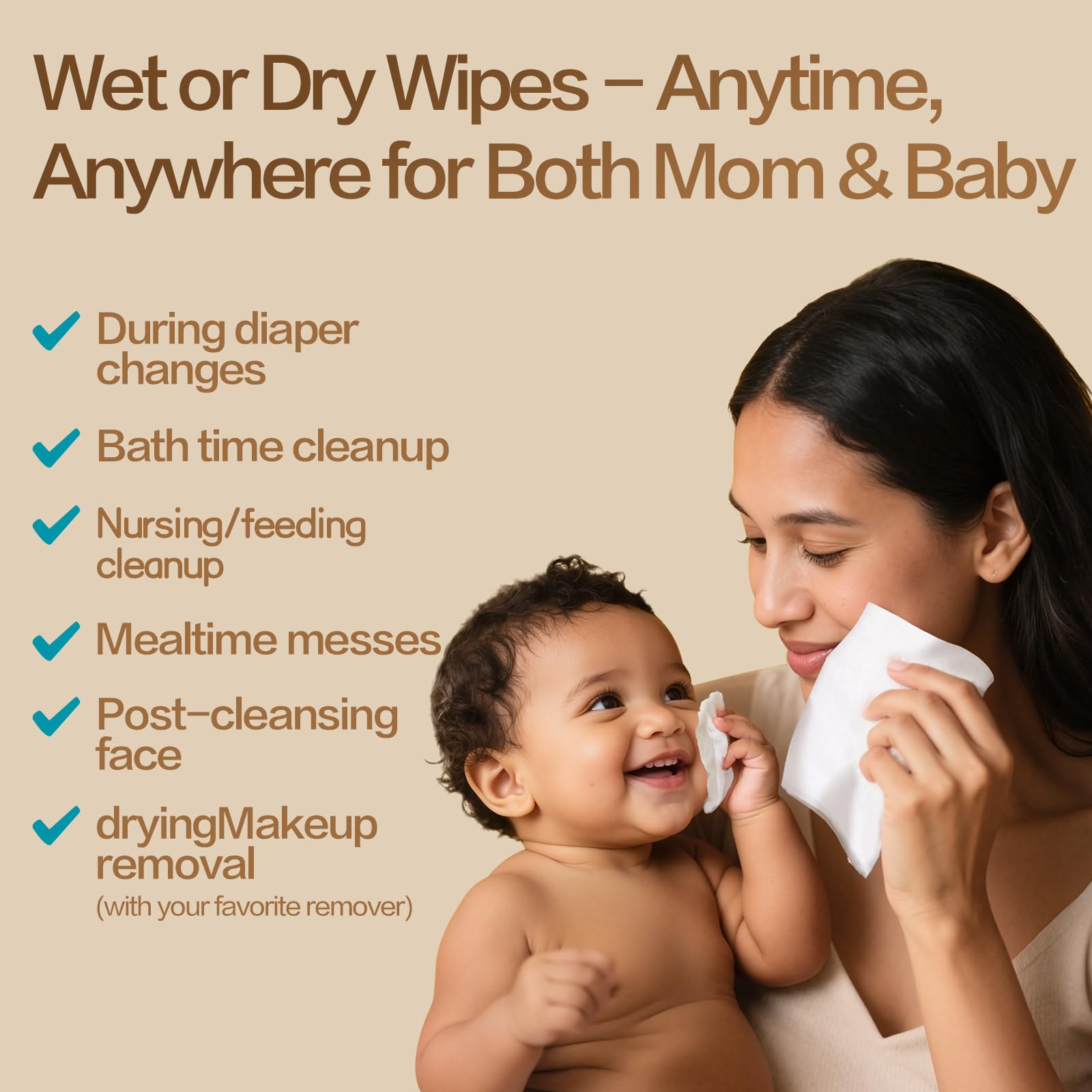 Winner diaper changes mealtime cleanup wipe for versatile baby care