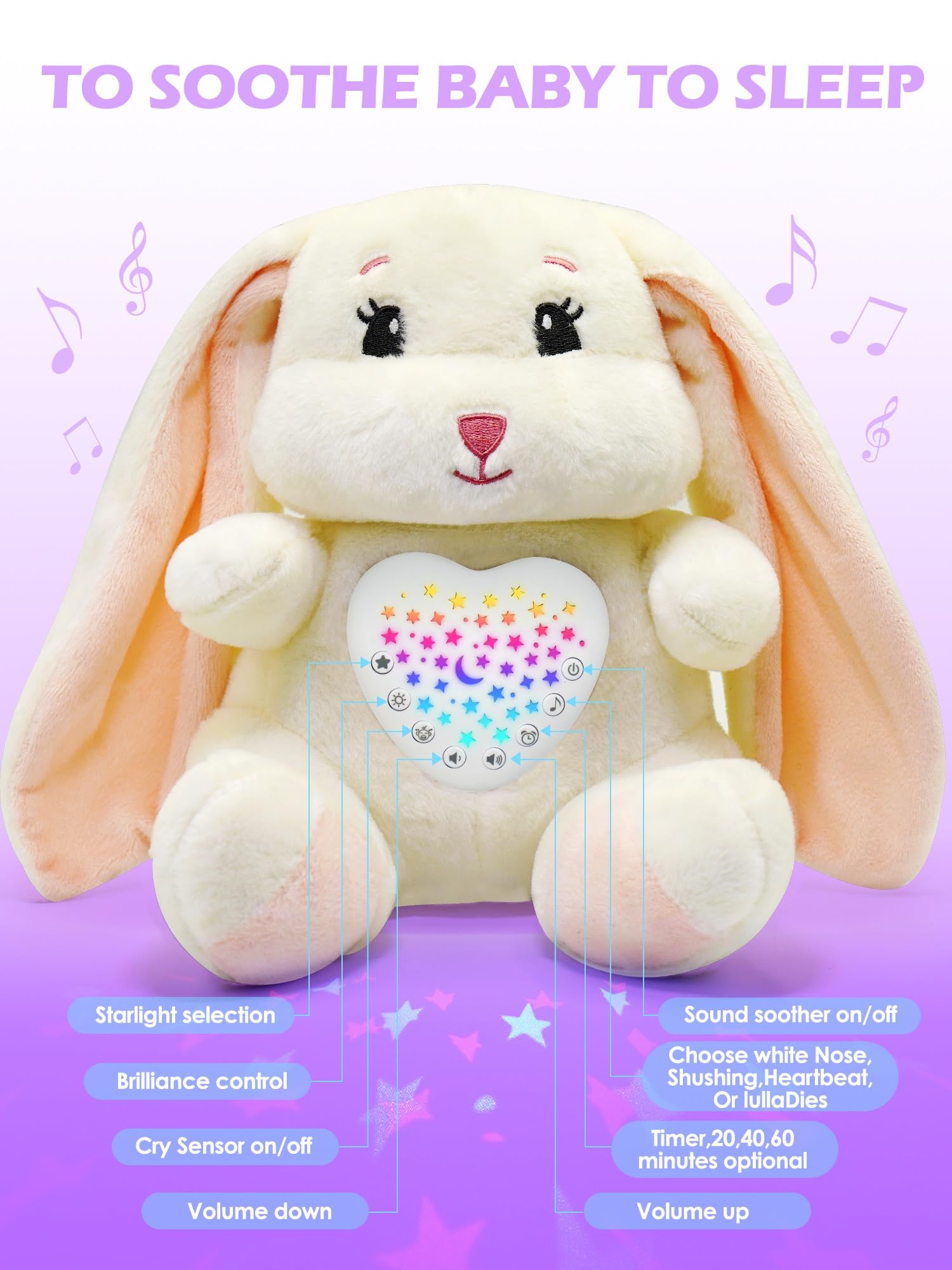 Winoon cry sensor activates soothing sounds automatically for fussiness.