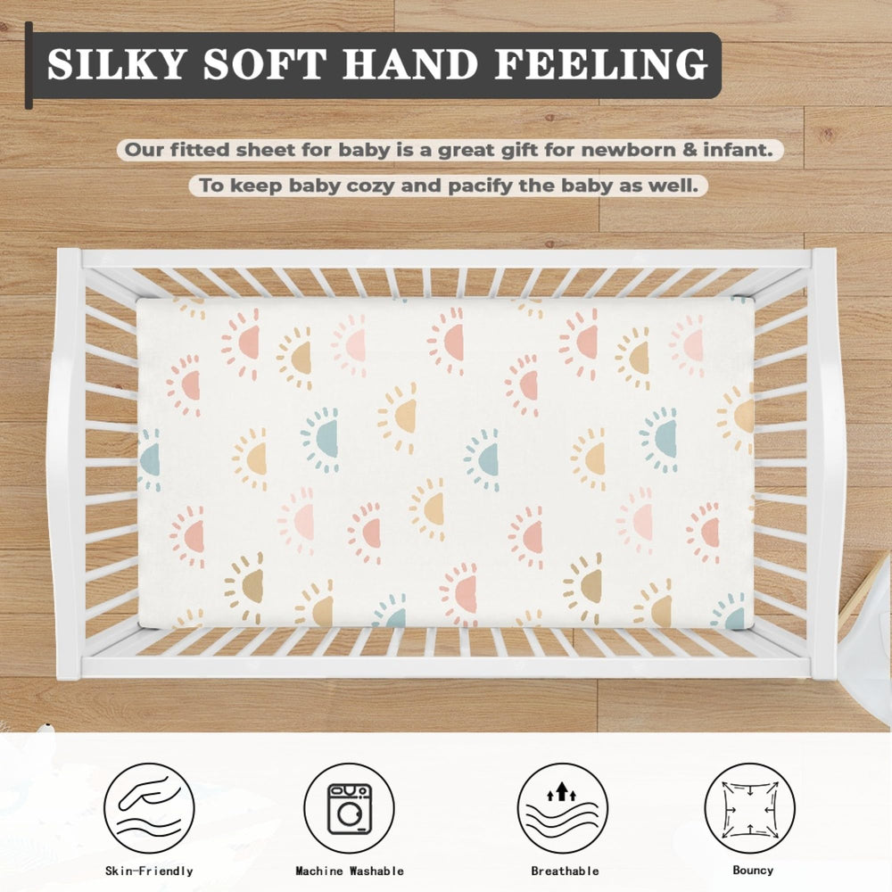 Winpema elastic-edge crib sheet—secure fit stays in place
