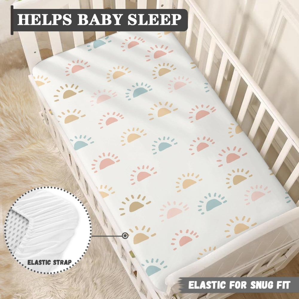 Winpema machine-washable crib sheet—easy care, stain resistant