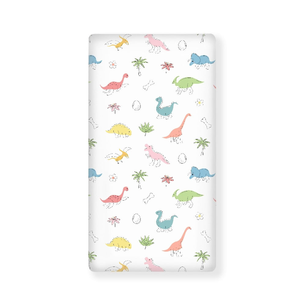 Winpema dinosaurs colorful crib sheet fits standard 28x52 cribs for cozy comfort.