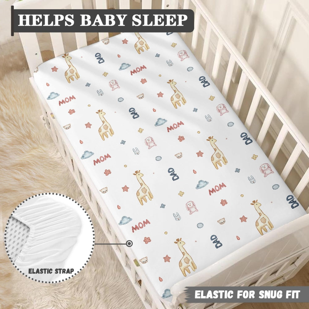 Winpema easy-care crib sheet machine washes cold for quick cleanup.