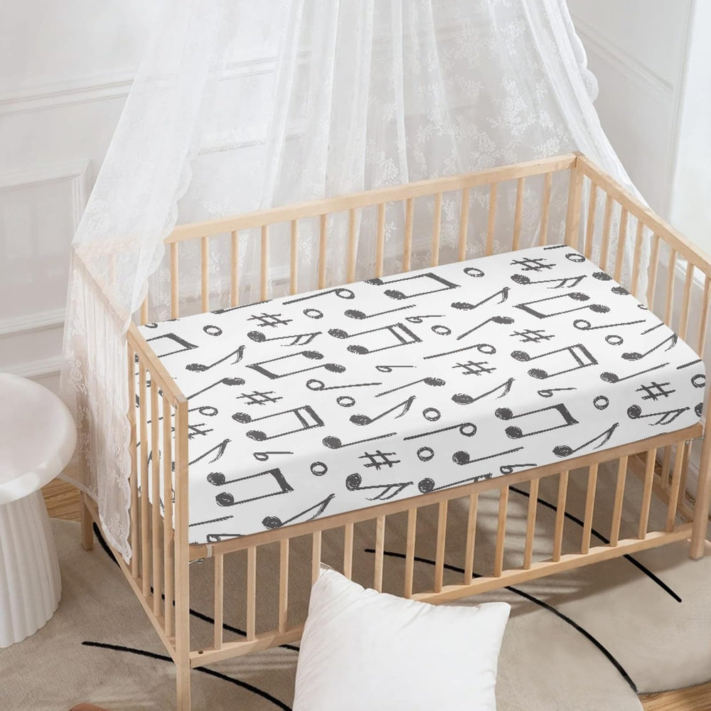 Winpema crib sheet features elastic-edge for a snug, secure fit