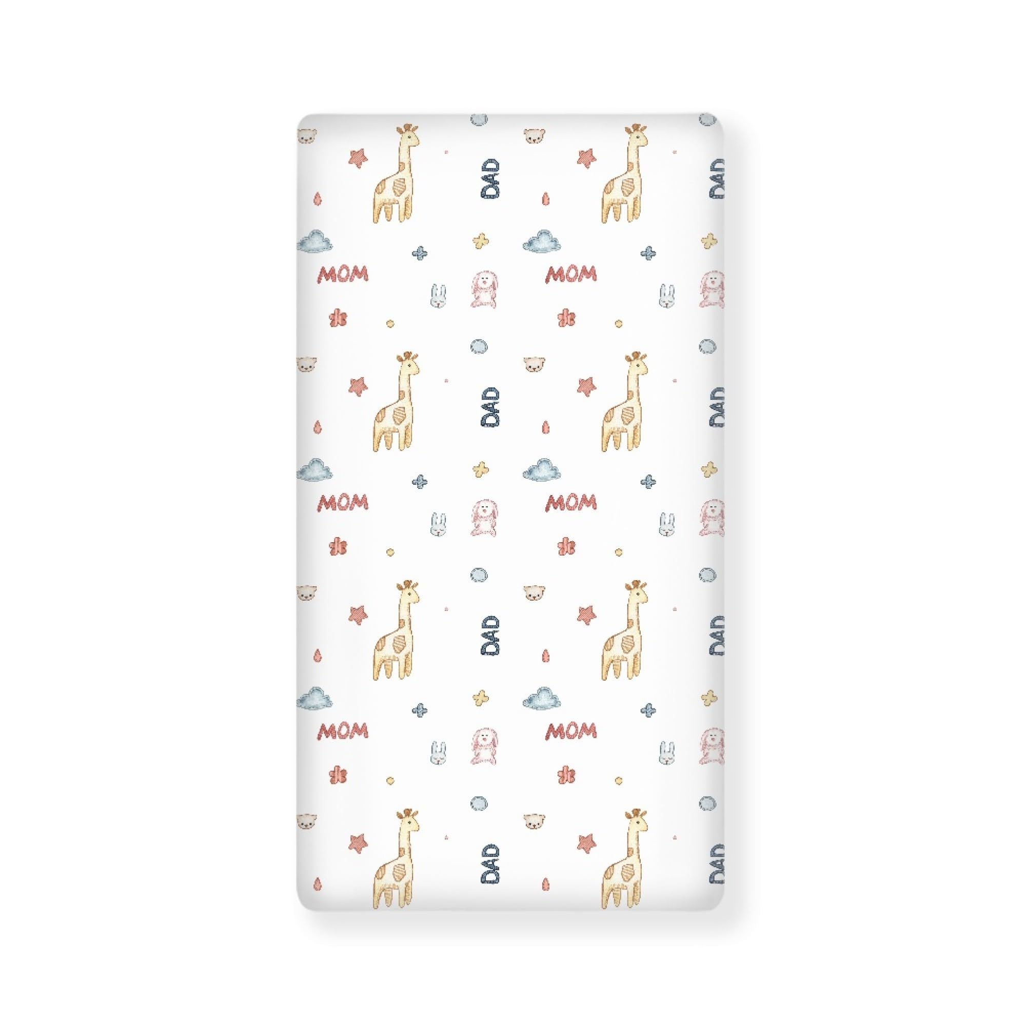 Winpema giraffe toy crib sheet with a snug fit for peaceful naps.