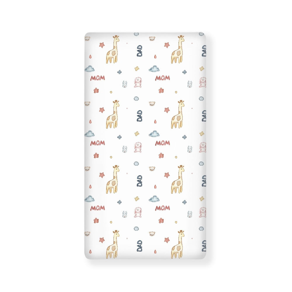 Winpema giraffe toy crib sheet with a snug fit for peaceful naps.