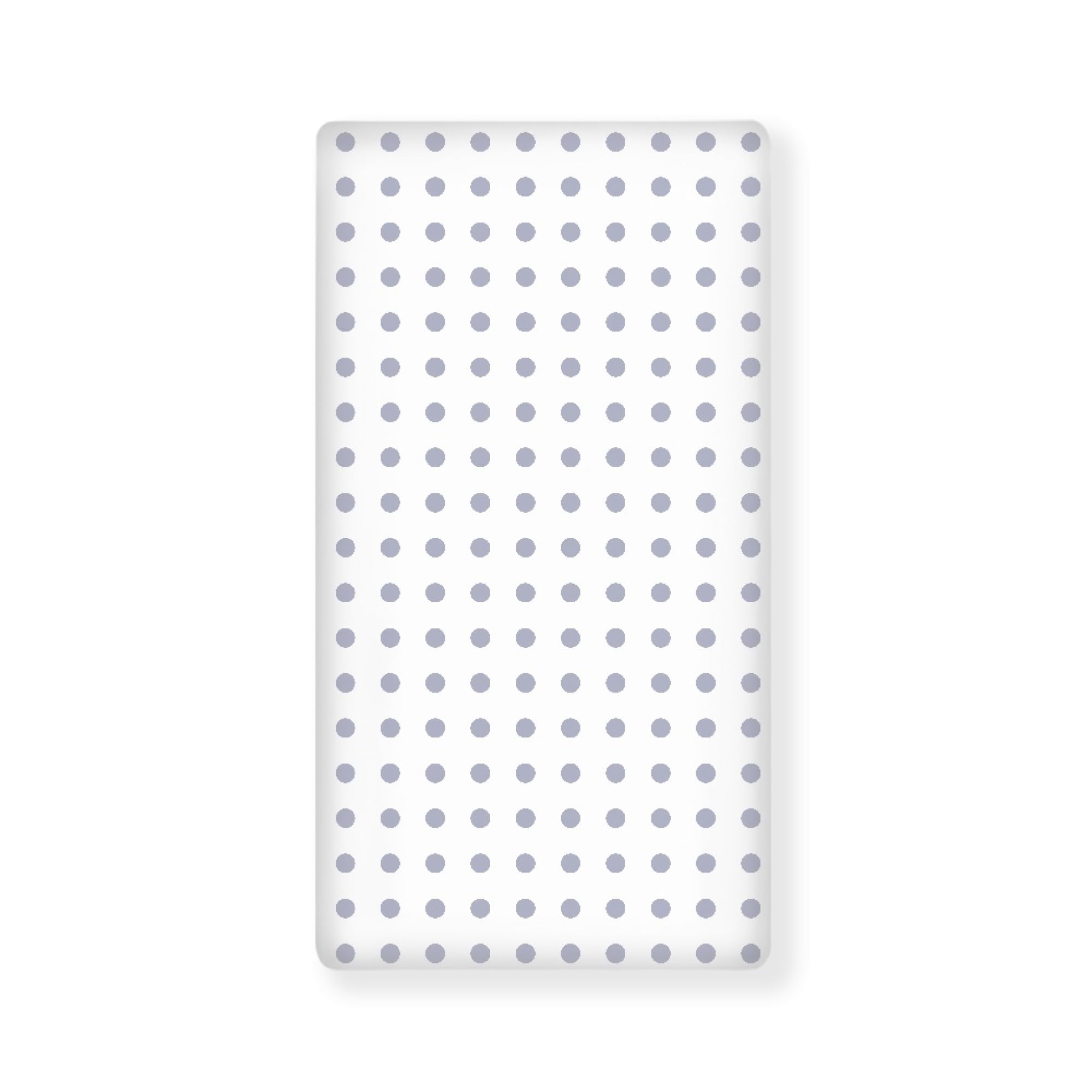 Winpema grey dots fitted crib sheet with round-point design for snug sleep surface