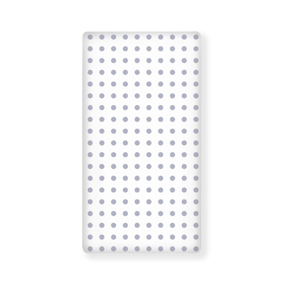 Winpema grey dots fitted crib sheet with round-point design for snug sleep surface