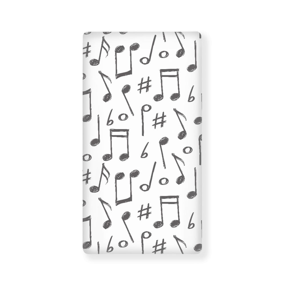 Winpema music-notes crib sheet fits securely on a standard crib